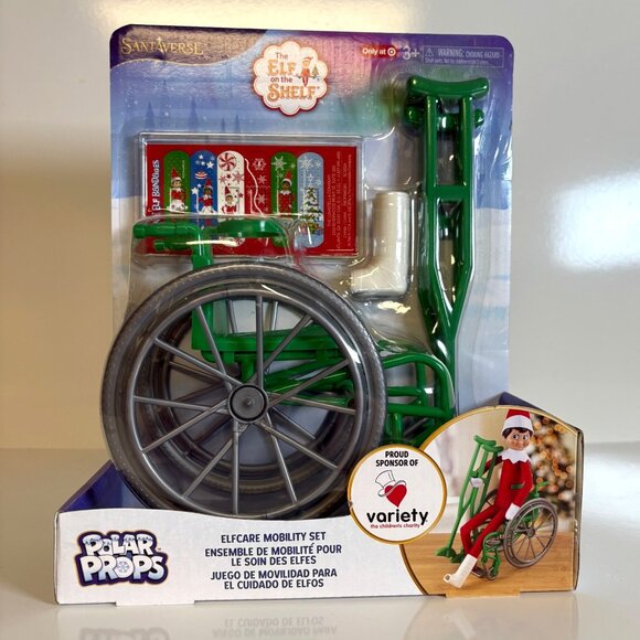 Elf On The Shelf Elfcare Mobility Set 5 Piece Set Wheelchair Crutches NEW - Picture 1 of 4